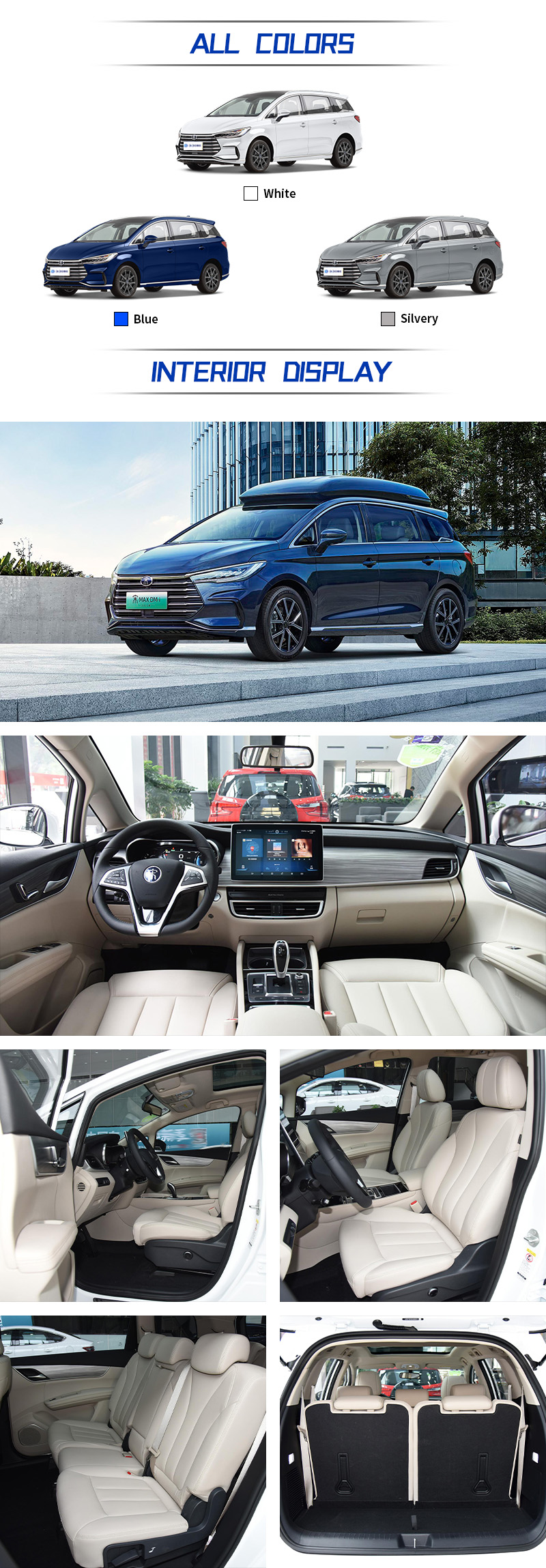 BYD Song MAX DM-i ALL COLORS and INTERIORDISPLAY