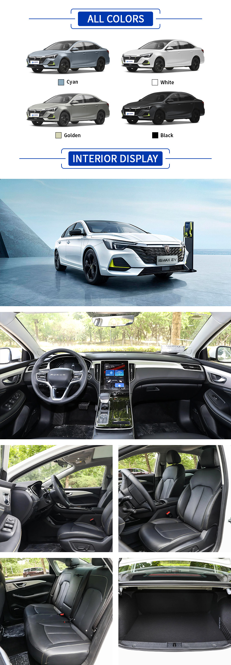 Roewe i6MAX EV ALL COLORS and INTERIOR DISPLAY