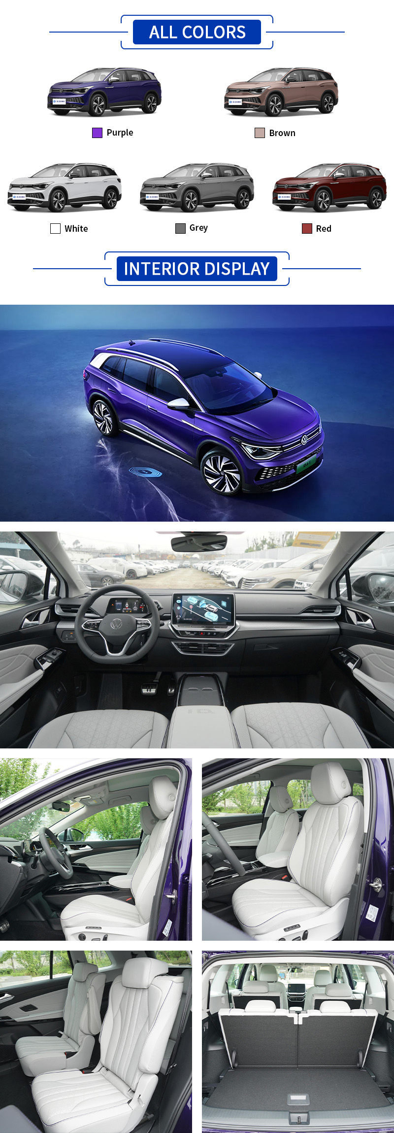 VW ID6.X ALL COLORS and INTERIOR DISPLAY