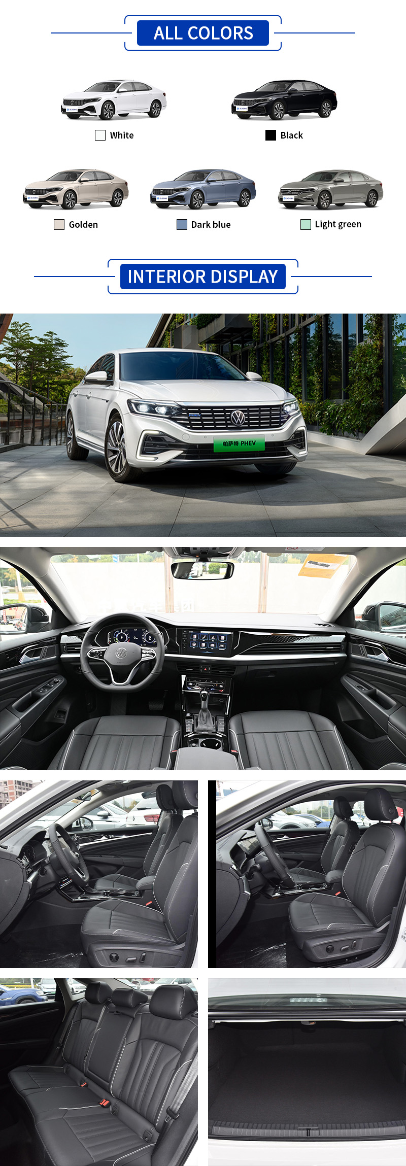 VW Passat PHEV ALL COLORS and INTERIOR DISPLAY